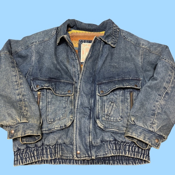 Vintage jean jacket todays news - Picture 1 of 3
